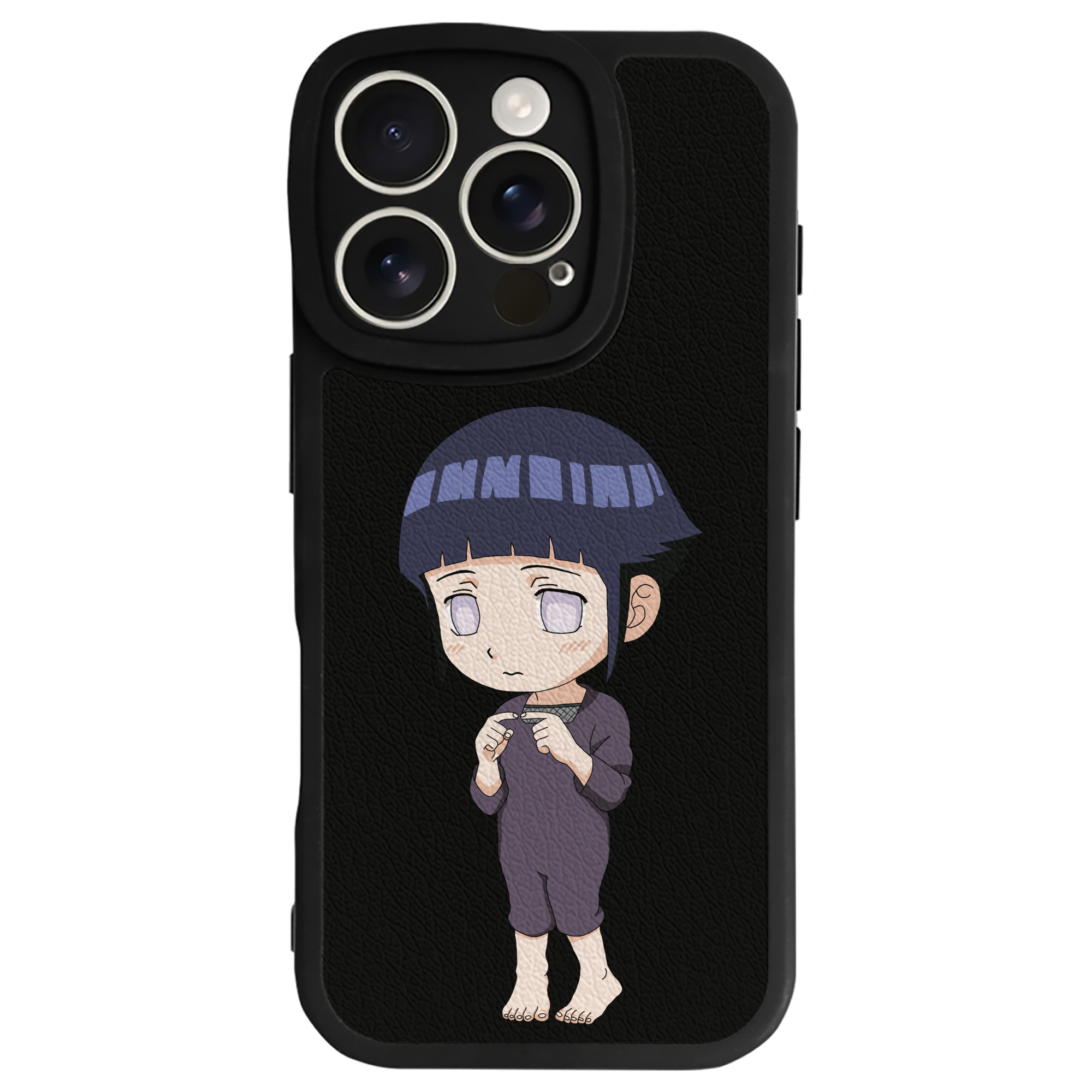 （画像用） NARUTO -ナルト- 日向ヒナタ Hyūga Hinata 【iPhone 16シリーズ対応】シリコンスマホケース（レザー調） 材質：シリコン